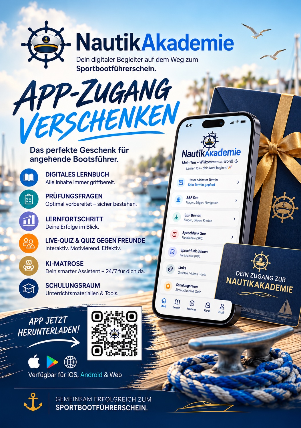 Willkommen an Bord: NautikAkademie-Geschenkeinleger