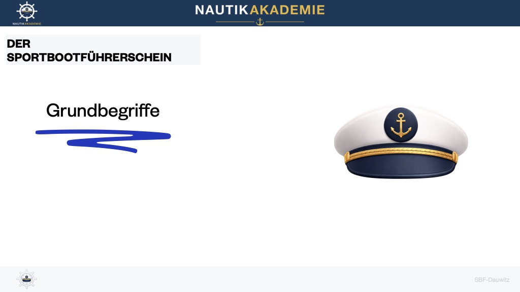 Originalfolie aus der Präsentation NautikAkademie 1: Grundbegriffe des Sportbootführerscheins